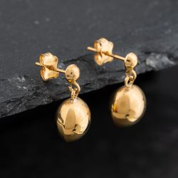 Second Hand Yellow Gold 18mm Ball Dropper Earrings 43171430