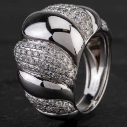 Second Hand 14ct White Gold 1.85ct Diamond Plain Ring 4328541