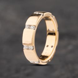 Second Hand 14ct Yellow Gold Diamond Wedding Ring 4328659