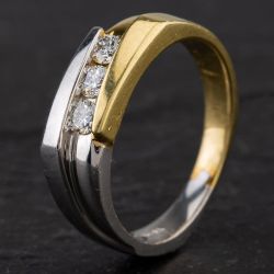 Second Hand 18ct Yellow Gold and Platinum Diamond Ring 4328673