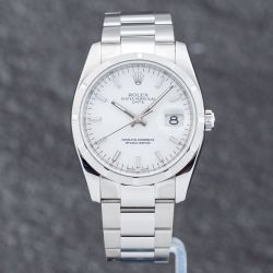 Second Hand Rolex Mens Oyster Perpetual Date 34 Watch 115210