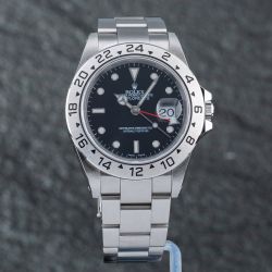 Second Hand Rolex Mens Explorer II Black Dial Bracelet Watch 16570