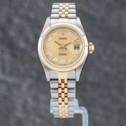 Second Hand Rolex Ladies Datejust Diamond Dot Jubilee Dial Bracelet Watch 69173