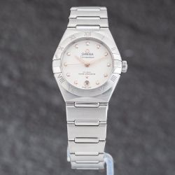 Second Hand OMEGA Ladies Constellation Silver Bracelet Watch 13110292052001
