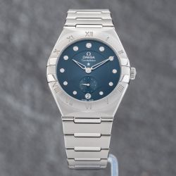 Second Hand OMEGA Ladies Constellation Blue Bracelet Watch 131.10.34.20.53.001