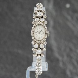 Second Hand Elgin Diamond 2.52ct White Gold Vintage Watch
