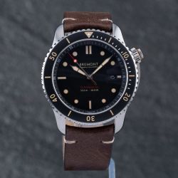 Second Hand Bremont Mens Supermarine Black Dial Leather Strap Watch S501/BK/2018