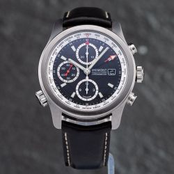 Second Hand Bremont Mens Alti-Wt/Bk Black Leather Strap Watch ALTI-WT/BK
