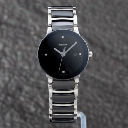 Second Hand Rado Ladies Centrix Black Bracelet Watch R30935712