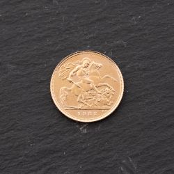 Second Hand 22ct Yellow Gold 1982 Queen Elizabeth II Half Sovereign Coin 47011191
