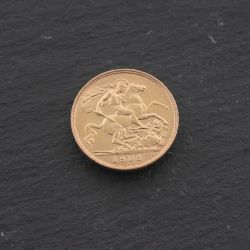 Second Hand 22ct Yellow Gold King Edward VII 1908 Half Sovereign Coin 47011222