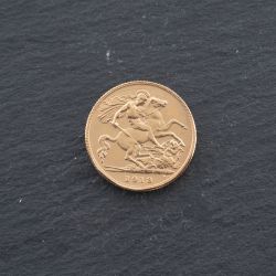 Second Hand 22ct Yellow Gold 1913 King George Half Sovereign Coin 47011226