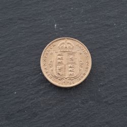 Second Hand 22ct Yellow Gold 1892 Queen Victoria Shield Back Half Sovereign Coin 47011229