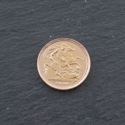 Second Hand 22ct Yellow Gold 2000 Queen Elizabeth Half Sovereign Coin 47011230
