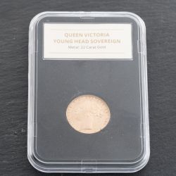 Second Hand 22ct Yellow Gold 1880 Young Queen Victoria Cased & Boxed Full Sovereign Coin 47021258