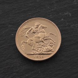Second Hand 22ct Yellow Gold 1876 Young Queen Victoria Full Sovereign Coin 47021262