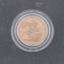 Second Hand 22ct Yellow Gold 2021 Queen Elizabeth Half Sovereign Boxed Coin 47021286