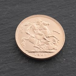 Second Hand 22ct Yellow Gold 1908 King Edward Full Sovereign Coin 47021294
