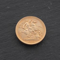 Second Hand 22ct Yellow Gold Queen Elizabeth II 1963 Full Sovereign Coin 47021308