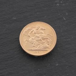 Second Hand 22ct Yellow Gold Queen Elizabeth II 1957 Full Sovereign Coin 47021311