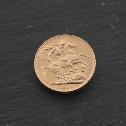 Second Hand 22ct Yellow Gold King George V 1914 Full Sovereign Coin 47021317