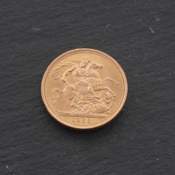 Second Hand 22ct Yellow Gold Queen Elizabeth II 1963 Full Sovereign Coin 47021320
