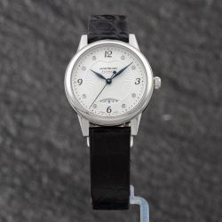 Second Hand Montblanc Ladies Boheme White Dial Leather Strap Watch 111055