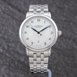 Second Hand Montblanc Mens Star Legacy Silver Dial Bracelet Watch 117324