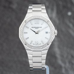 Second Hand Baume & Mercier Ladies Riviera Mother Of Pearl Dial Bracelet Watch 10662