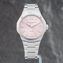 Second Hand Baume & Mercier Ladies Riviera Pink Dial Bracelet Watch 10675
