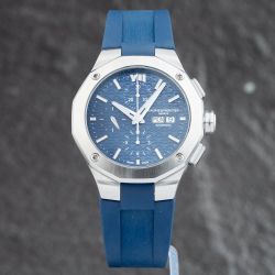 Second Hand Baume & Mercier Mens Riviera Blue Dial Rubber Strap Watch 10623
