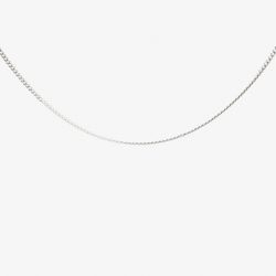 9ct White Gold Diamond Cut Curb 16-18 Inch 5-13-0030