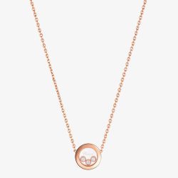 Chopard 18ct Rose Gold Happy Diamonds Icons Necklace 81A018-5001