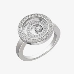 Chopard 18ct White Gold Happy Spirit Diamond Ring 828230-1010 (M)