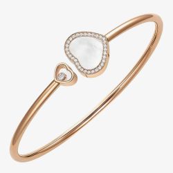 Chopard Happy Hearts 18ct Rose Gold Mother of Pearl Bangle 85A074-5303