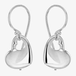 Sterling Silver Open Heart Dropper Earrings 8.54.1959