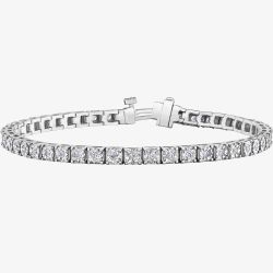 9ct White Gold 1.00ct Diamond Bracelet BR988W/100-9