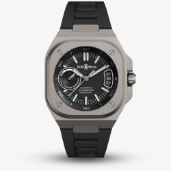 Bell & Ross Mens BR-X5 Black Titanium Rubber Strap Watch BRX5R-BL-TI/SRB