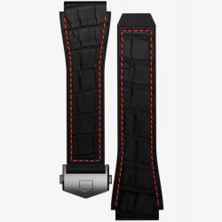 TAG Heuer Connected Black with a Touch of Red Rubber Watch Strap BT6234