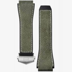 TAG Heuer Connected Green Rubber & Leather Watch Strap BT6239