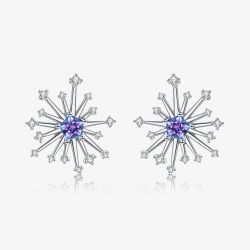 Fei Liu Carpe Diem Silver Crystal Sparkler Stud Earrings CAR-925R-203-SWCZ