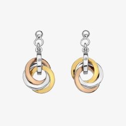 Hot Diamonds Three Colour Trio Ring Dropper Earrings DE389