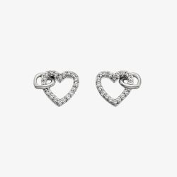 Hot Diamonds Togetherness Open Heart Earrings DE605