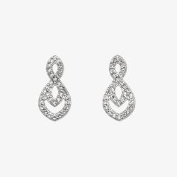 Hot Diamonds Harmony White Topaz Earrings DE609