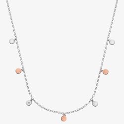 Hot Diamonds Silver & Rose Gold Plated Monsoon Necklace DN137