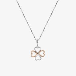 Hot Diamonds Silver & Rose Gold Plated Lucky in Love Pendant  DP769