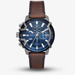 Diesel Mens Griffed Blue Dial Chronograph Watch DZ4604