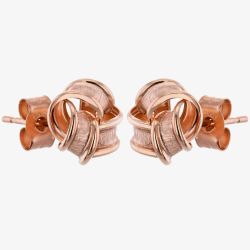 9ct Rose Gold Knot Stud Earrings E39-5009-R