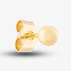 9ct Yellow Gold Ball Single Stud Earring SE068 (1X SINGLE EARRING)