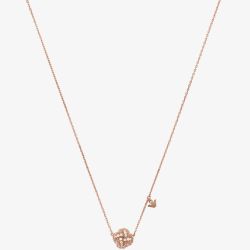 Emporio Armani Sentimental Rose Gold Tone Cubic Zirconia Necklace EG3537221